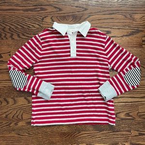 Crewcuts striped long sleeve with elbow patches—size 8